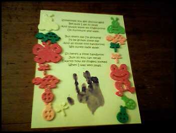 hand print craft for mother's day or father's day