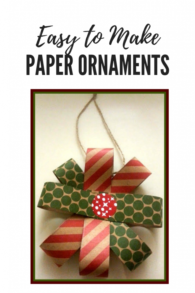 Easy Paper Christmas Ornaments that you can make with your kids