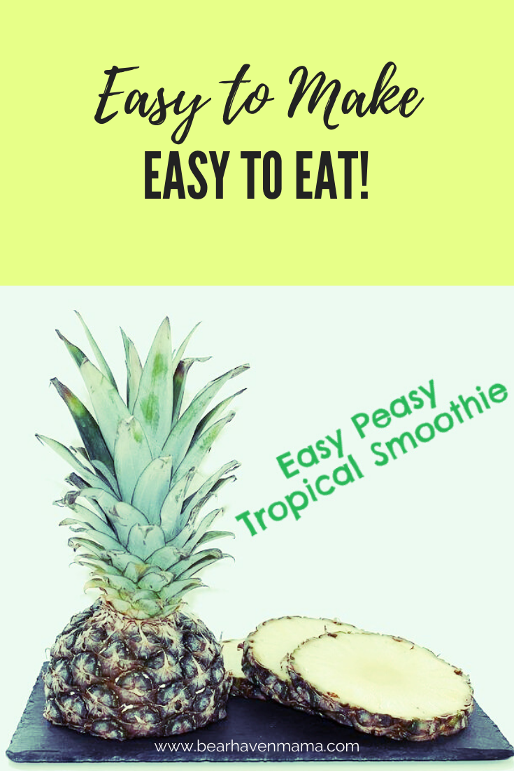 Easy to Make, Easy to Eat! Easy Peasy Tropical Smoothie Recipe that your kids will love!