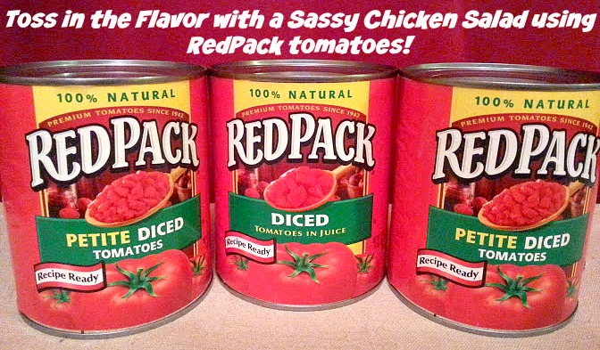 This Sassy Chicken Salad recipe using Red Pack tomatoes is great for picnics and lunch time fun! Plus it is kid approved!