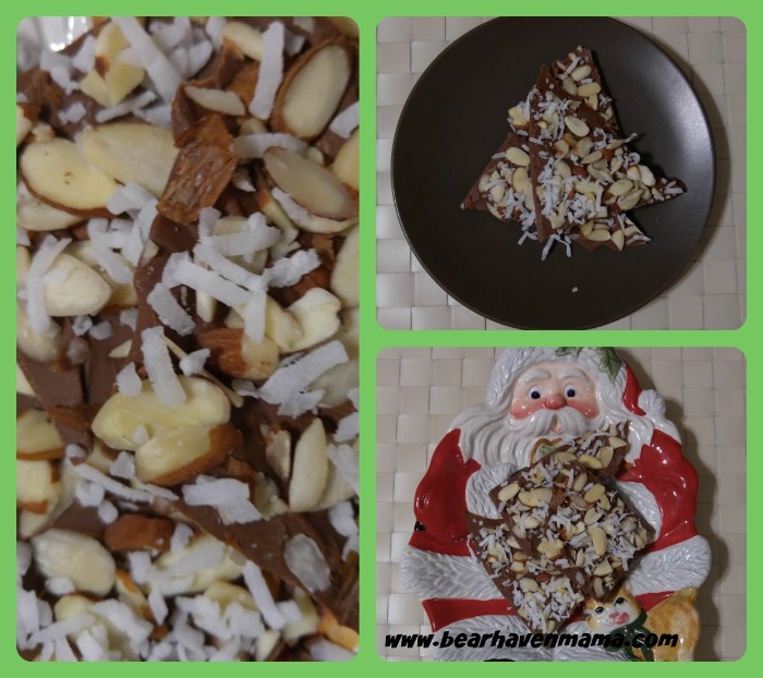 This almond coconut bark only contains 3 ingredients and is sure to be a great addition to your holiday baking and candy making!