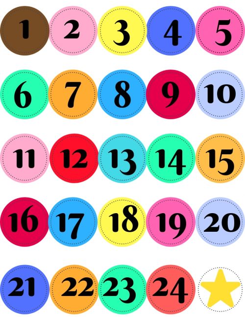 Countdown to Christmas Calendar (Free Printable) , or advent calendar