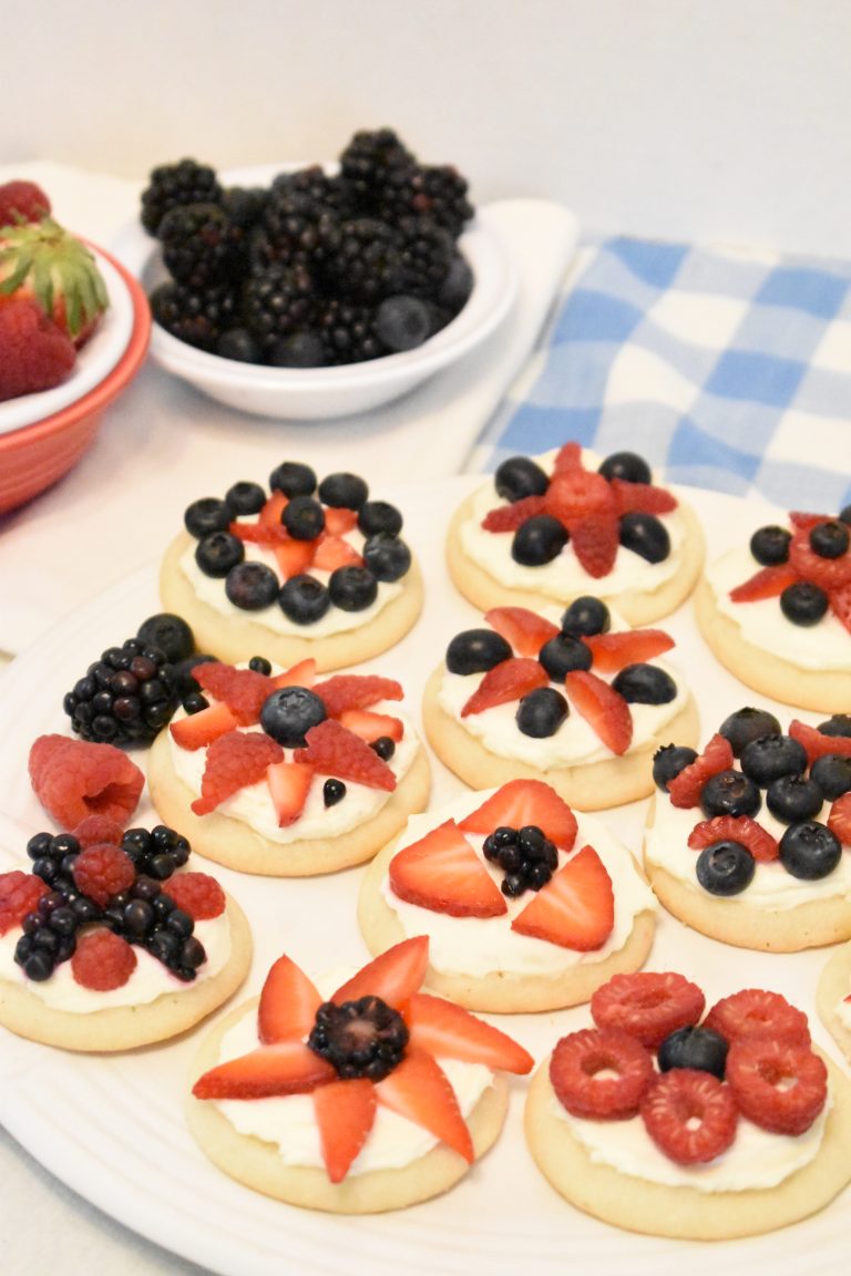 The Tastiest Red, White, and Blue Mini Fruit Pizzas