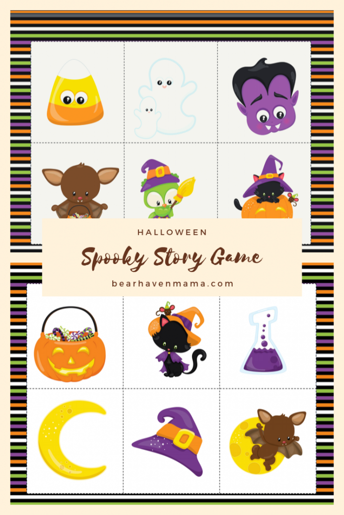 Happy Halloween Spooky Story Cards Party Game for Kids