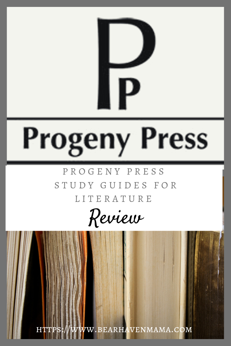 Progeny Press Study Guides for Literature Homeschool Review. These literature study guides are interactive and reproducible. Progeny Press makes study guides for literature for elementary through high school.
