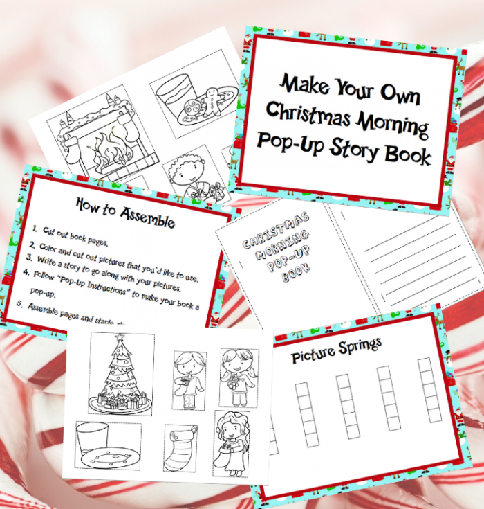 Make Your Own Christmas Pop Up Book Craft Printable from Misfit Mama Bear Haven