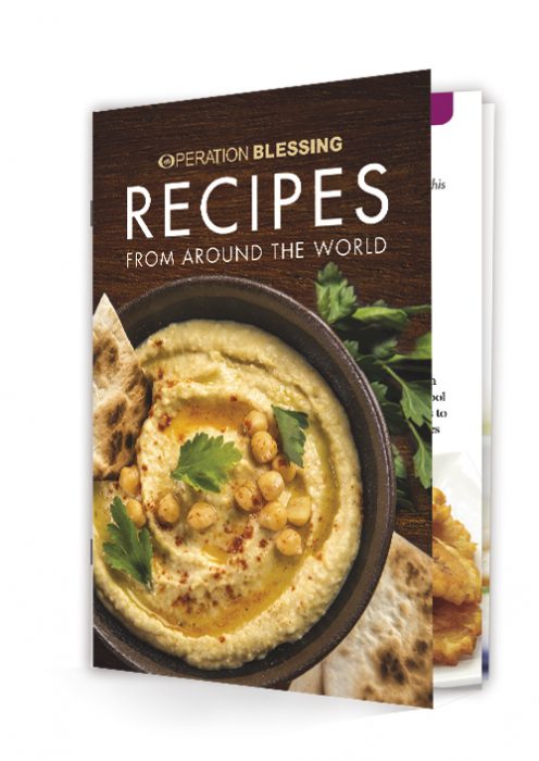 Support a good cause and get recipes that originated from 15 countries with the Operation Blessing: Recipes From Around The World cookbook.