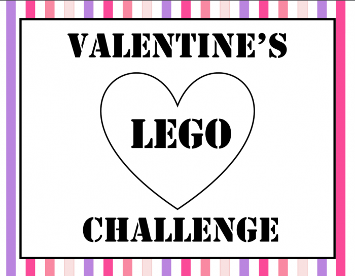 This challenge is full of valentine themed LEGO builds and is made to be used in a group (think: class party) or at home for fun! Includes 5-page PDF with instructions and 18 cards to print and cut out.