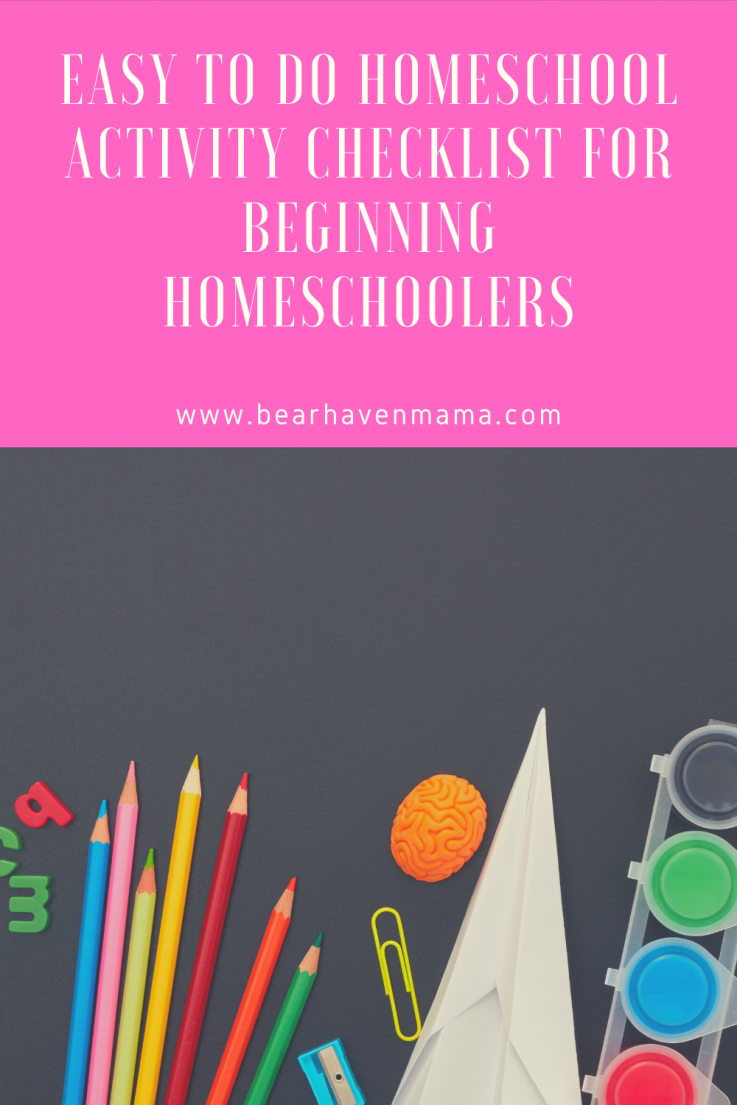 This easy to do homeschool checklist provided easy to do activities to keep children busy and learning. Great for beginning and veteran homeschool families!