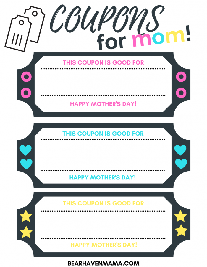 Printable Mother S Day Coupon Book Template
