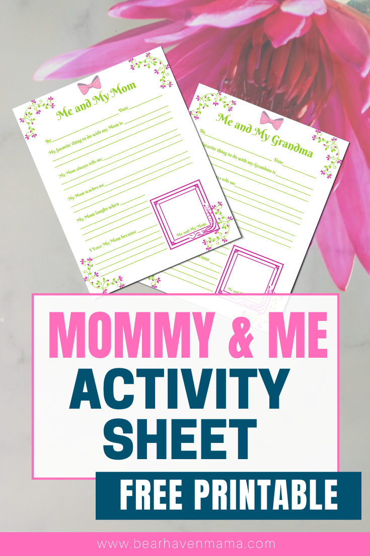 Celebrate Mommy or Grandma with this fun keepsake printable activity worksheet. Great for a Mother's Day gift!