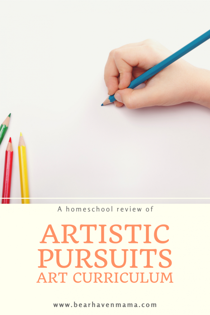 ARTistic Pursuits is a complete fine arts program for a homeschool art curriculum with art instruction, art history, and art projects. All that is needed in addition to the book are the art supplies listed in front of each book.