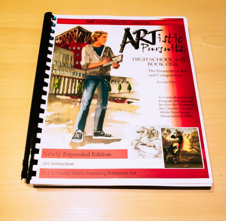 ARTistic Pursuits is a complete fine arts program for a homeschool art curriculum with art instruction, art history, and art projects. All that is needed in addition to the book are the art supplies listed in front of each book.