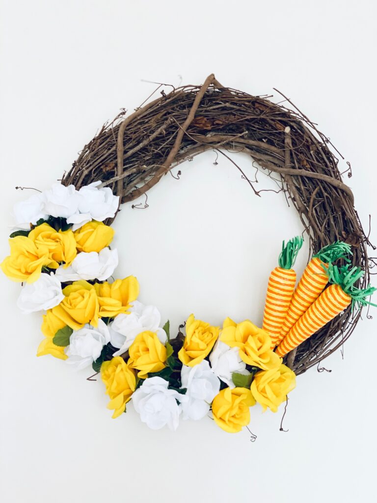 DIY Dollar Tree Easter Wreath in only 10 Minutes!