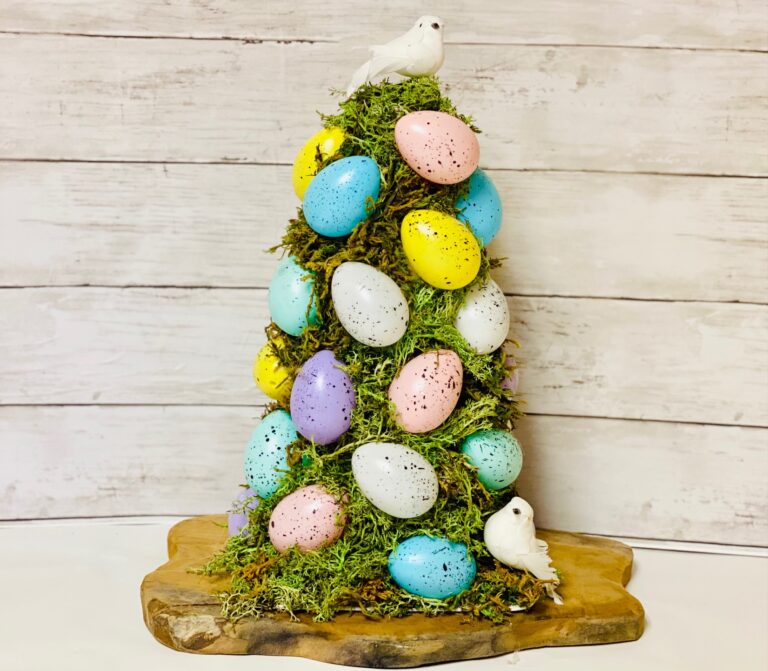 Dollar Tree Egg Topiary Easter and Spring DIY Decor