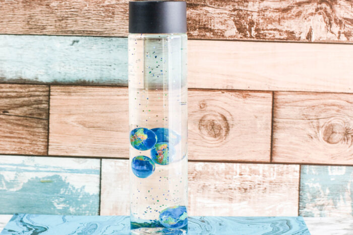 Earth Day Sensory Bottles for Kids
