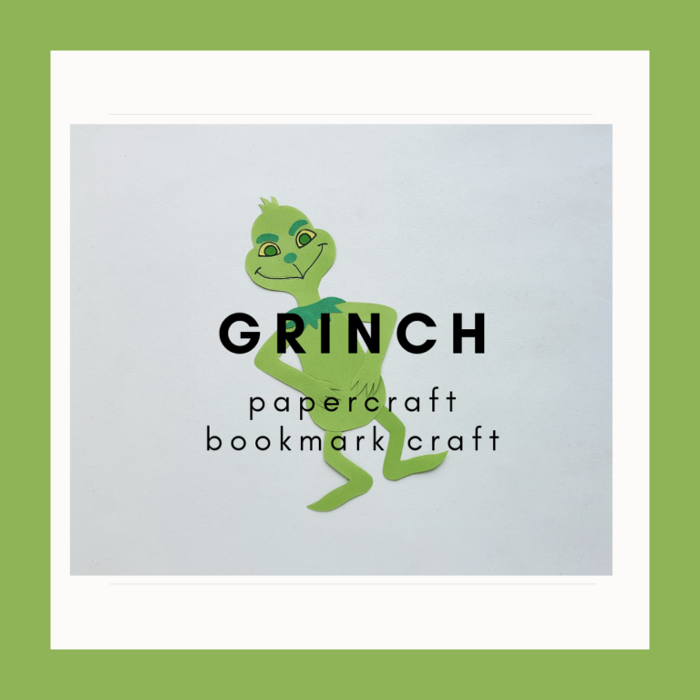 grinch papercraft with words grinch papercraft bookmark craft