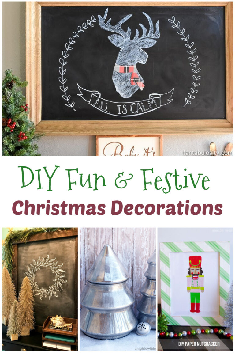 pictures of christmas decor with the words diy fun & festive christmas decorations