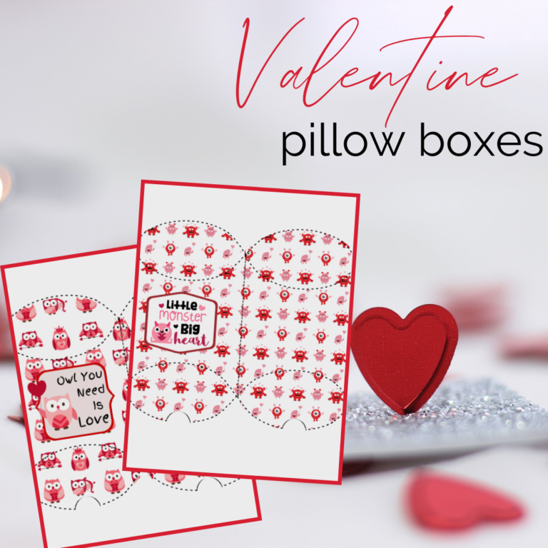 valentine treat pillow boxes