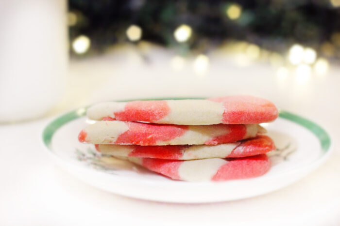 Candy Cane Colored Sugar Cookies