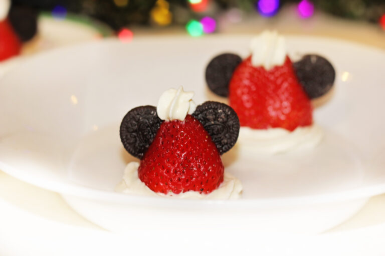 Strawberry Mickey Santa Hats Treats