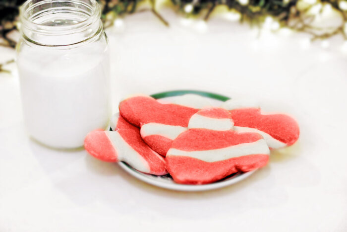 Candy Cane Colored Sugar Cookies