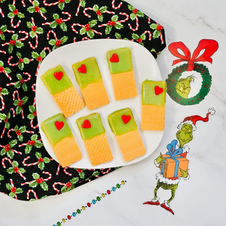 grinch wafer cookies