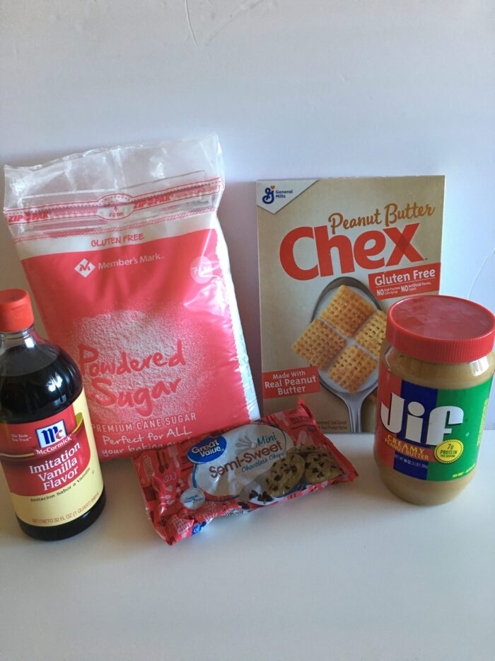 Double Peanut Butter Puppy Chow ingredients