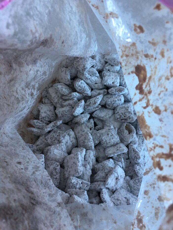 Double Peanut Butter Puppy Chow process