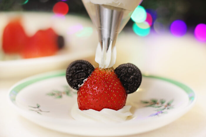 Strawberry Mickey Santa Hats