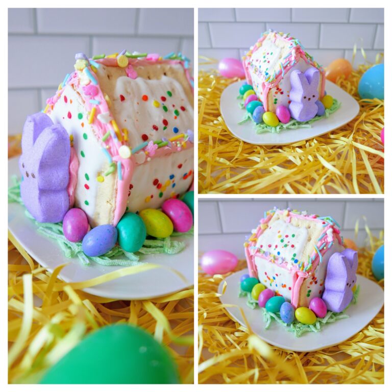 Build A Marshmallow Peeps House Tutorial, great Easter kid’s snack!