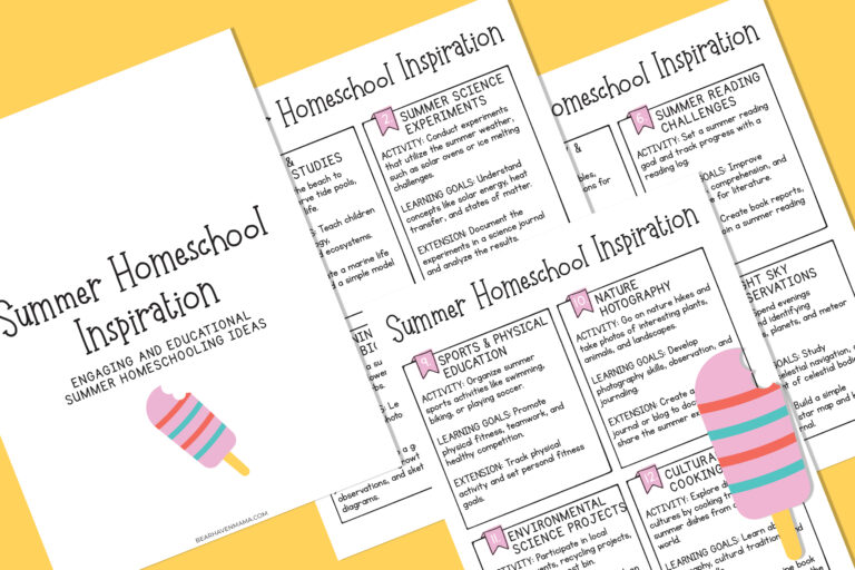 Engaging and Educational Summer Homeschool Ideas