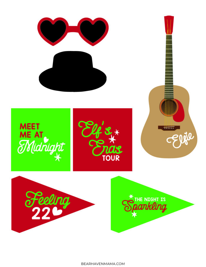 Elf sized Swiftie-Inspired Elf on the Shelf printable props