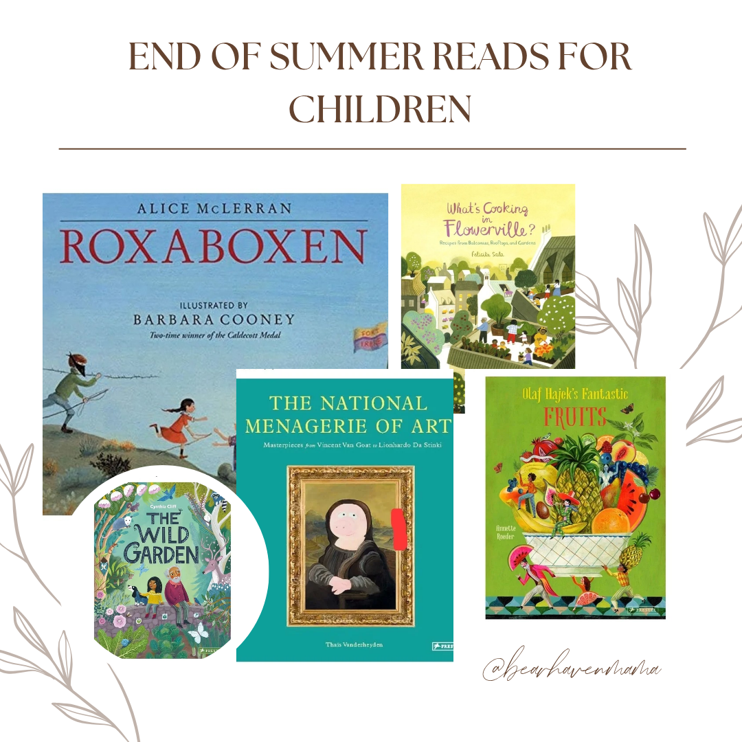end of summer reads for children with photos of children's books