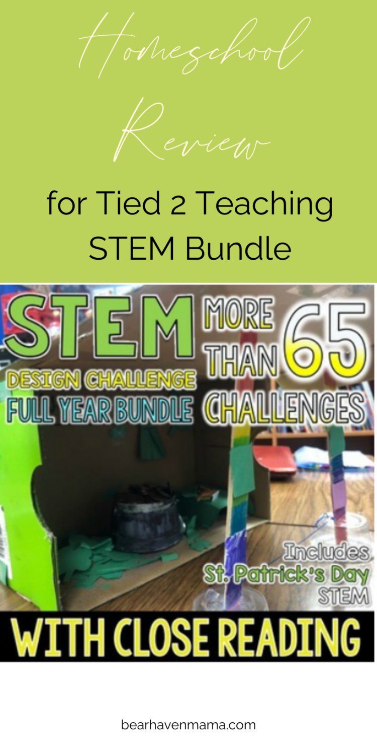 photo with words saying "homeschool review for tied 3 teaching" with words saying things like stem and challenges