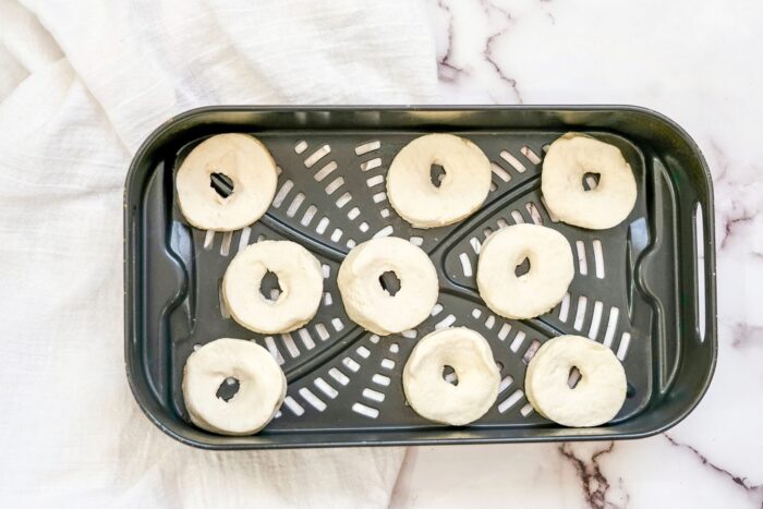 St. Patrick's Day Air Fryer Lucky Charms Donuts process