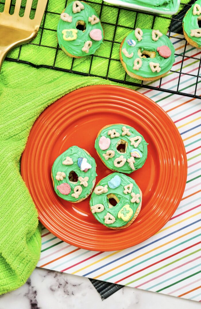 St. Patrick's Day Air Fryer Lucky Charms Donuts