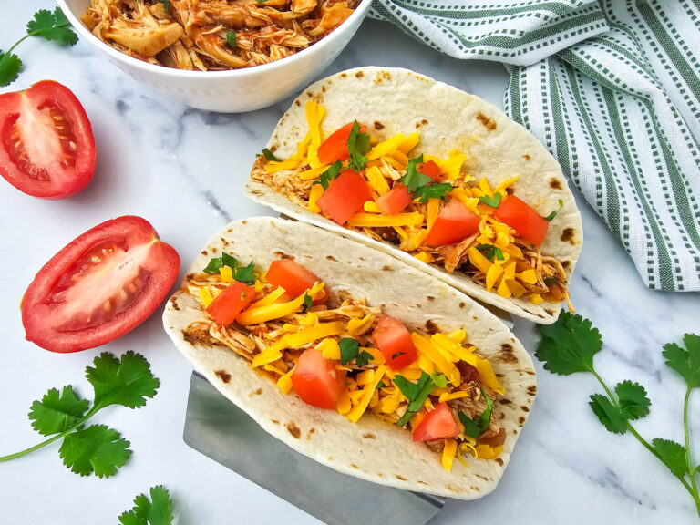 Crockpot Salsa Chicken Tacos