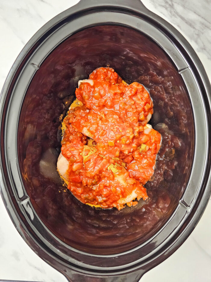 salsa chicken in a crockpot