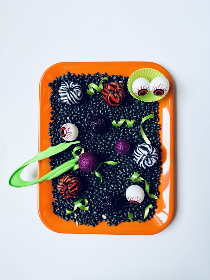 Beetlejuice themed sensory bin photo