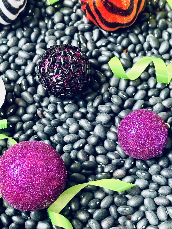 Beetlejuice themed sensory bin photo