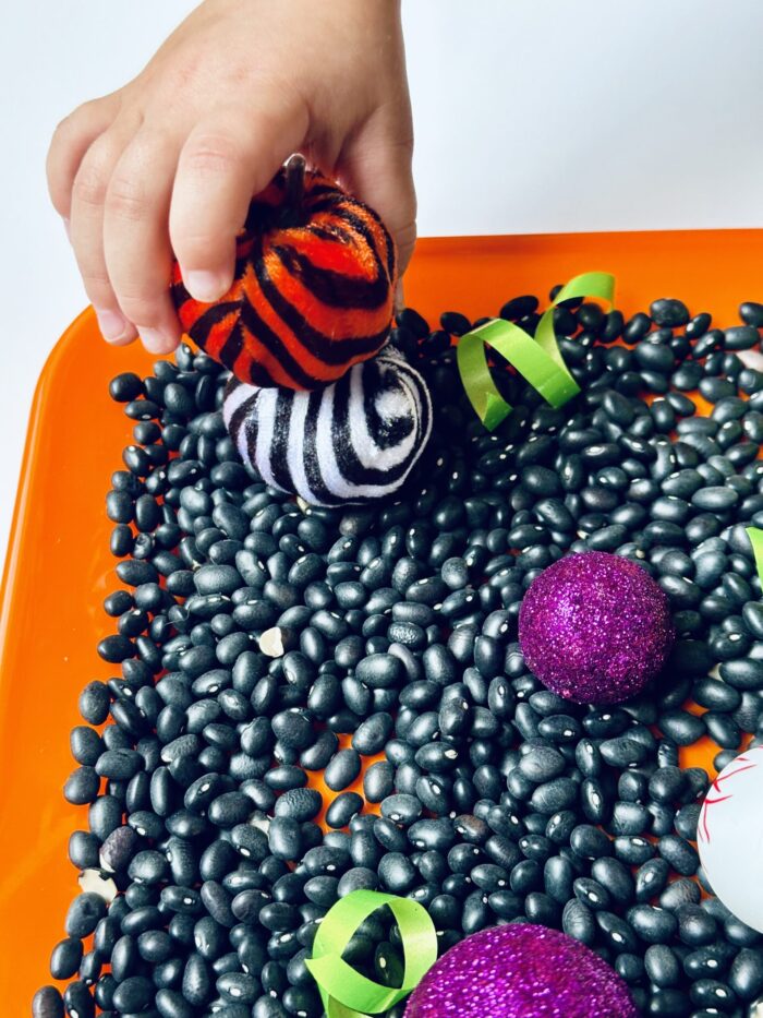Beetlejuice themed sensory bin photo